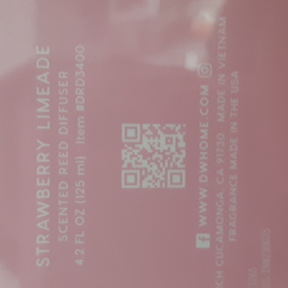 DW Home Strawberry Limeade Scented Reed Diffuser - Picture 4 of 4